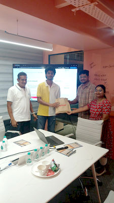 upGrad Chennai Office - student and parents with the counselling team after their study abroad session